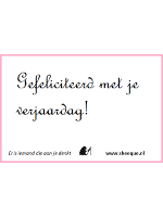 Brievenbuskunst tekst op achterzijde